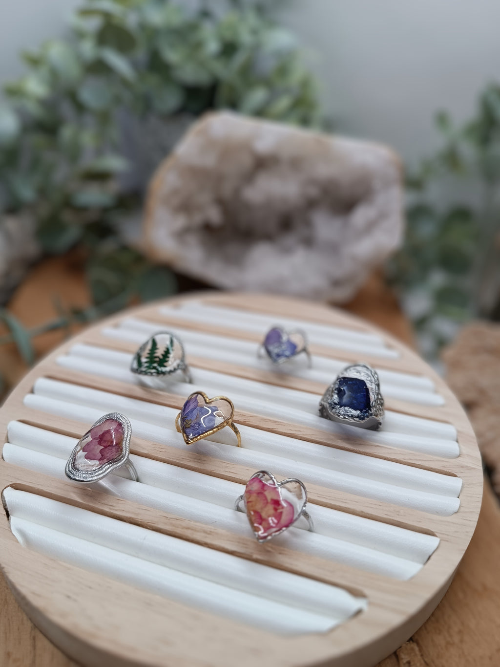 Bague Résine & Fleurs Séchées