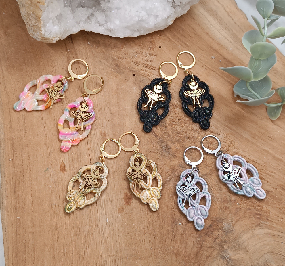 Boucles d'oreilles Calamus Moth