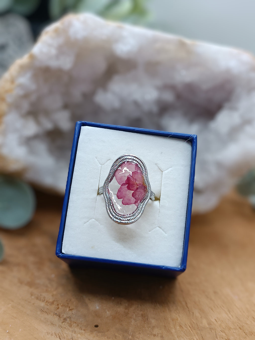 Bague Résine & Fleurs Séchées