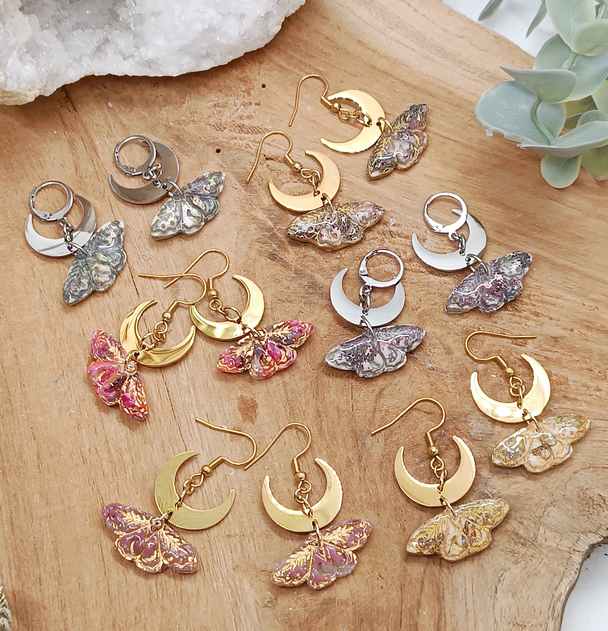 Boucles d'oreilles Máni Moth