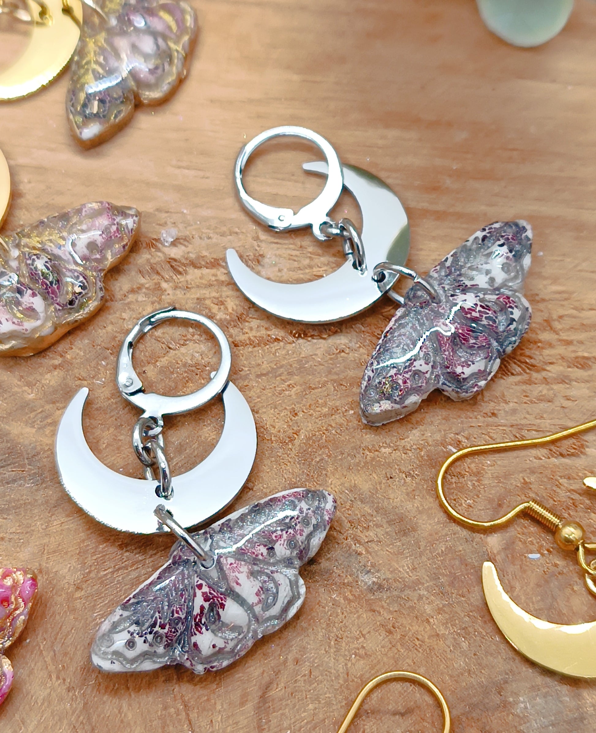 Boucles d'oreilles Máni Moth