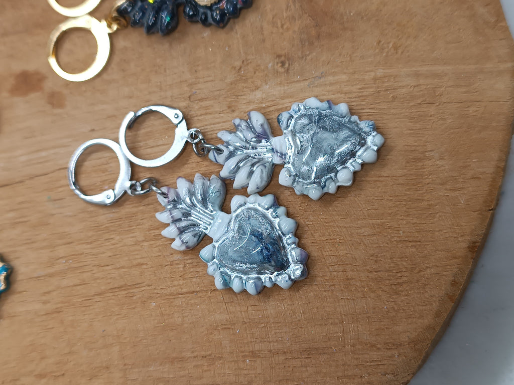 Boucles d'oreilles Coeur Sacré