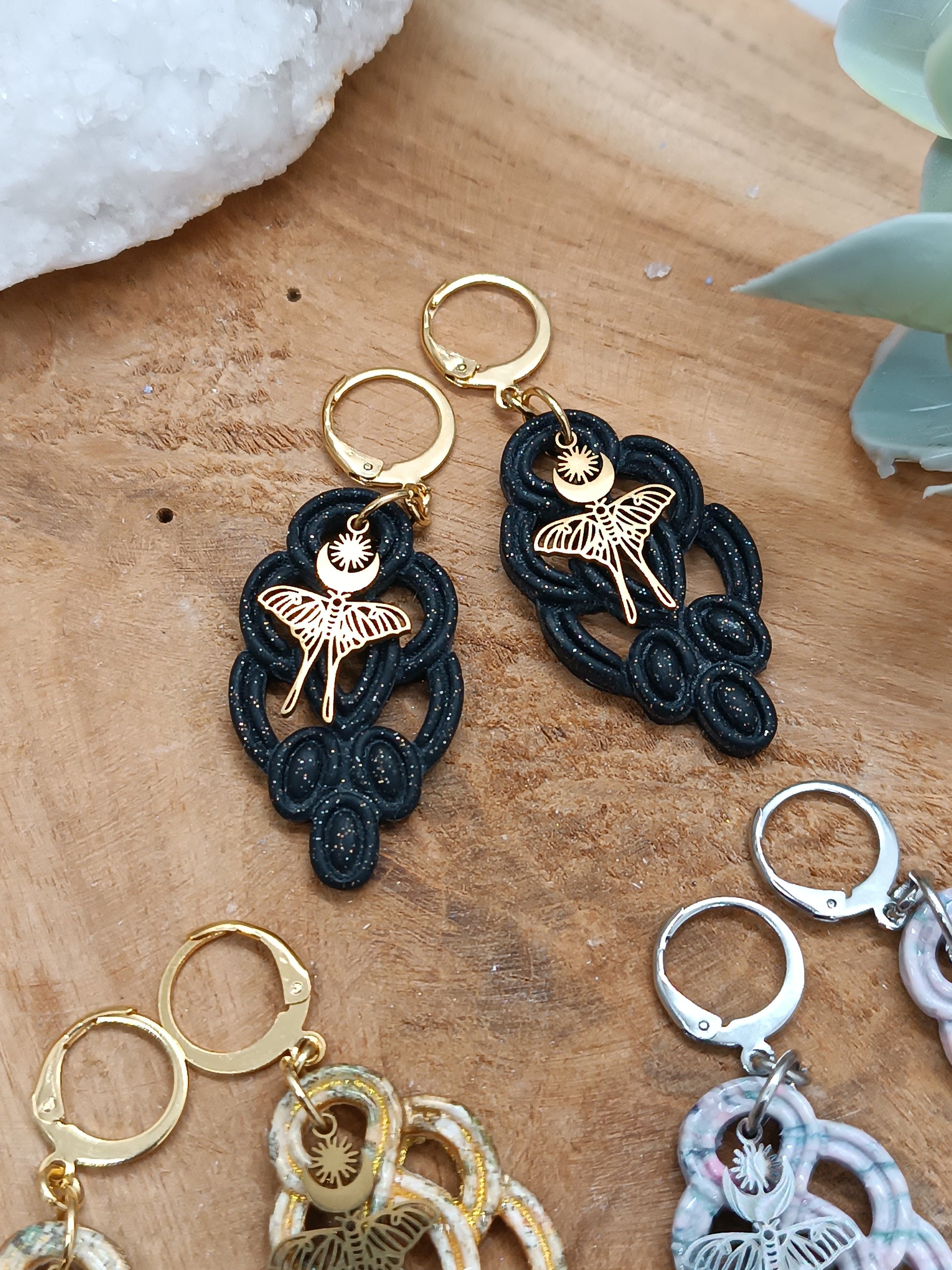 Boucles d'oreilles Calamus Moth