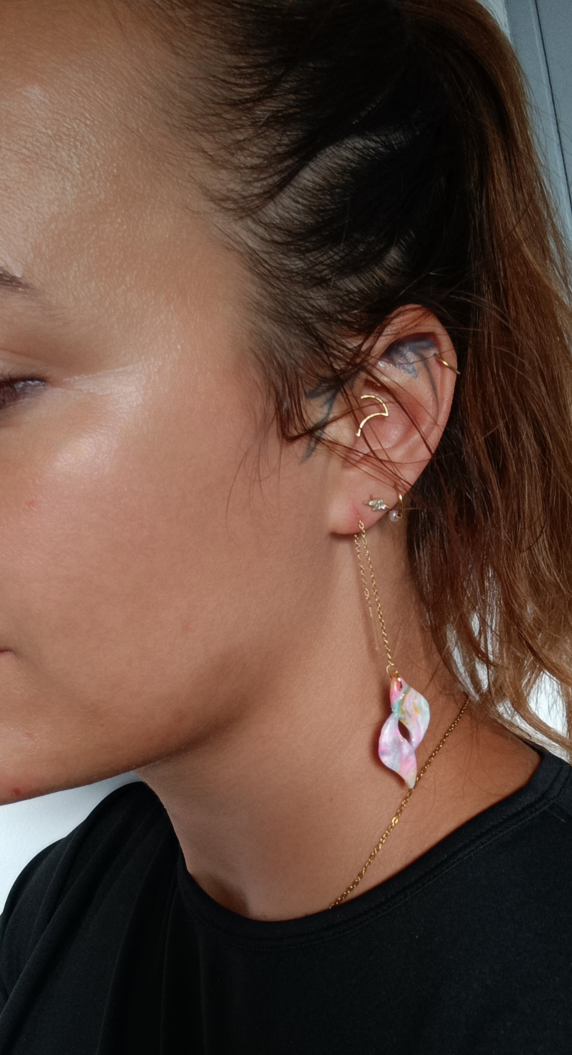 Boucles pendantes Flammes