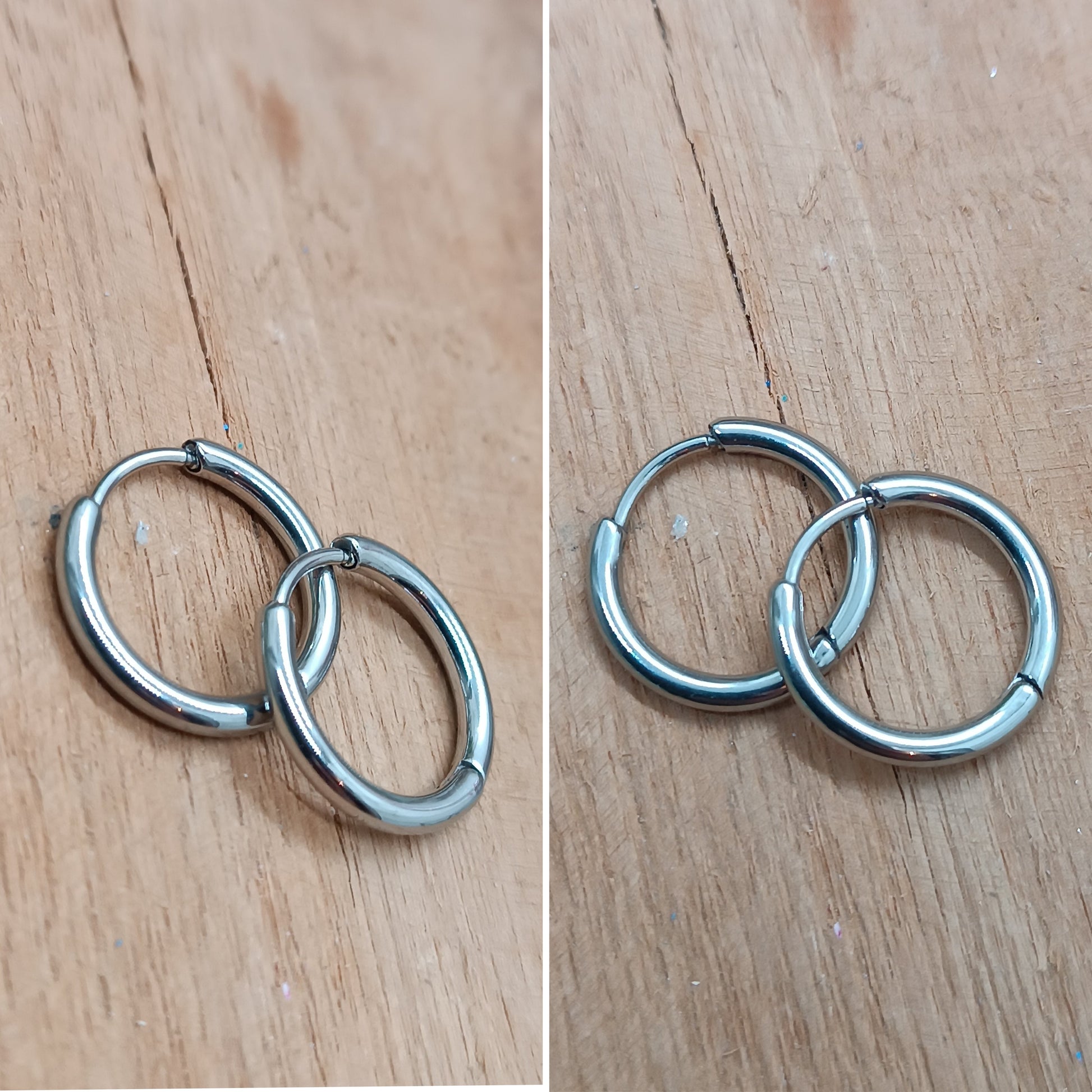 Mini créoles Cœur Rainurés