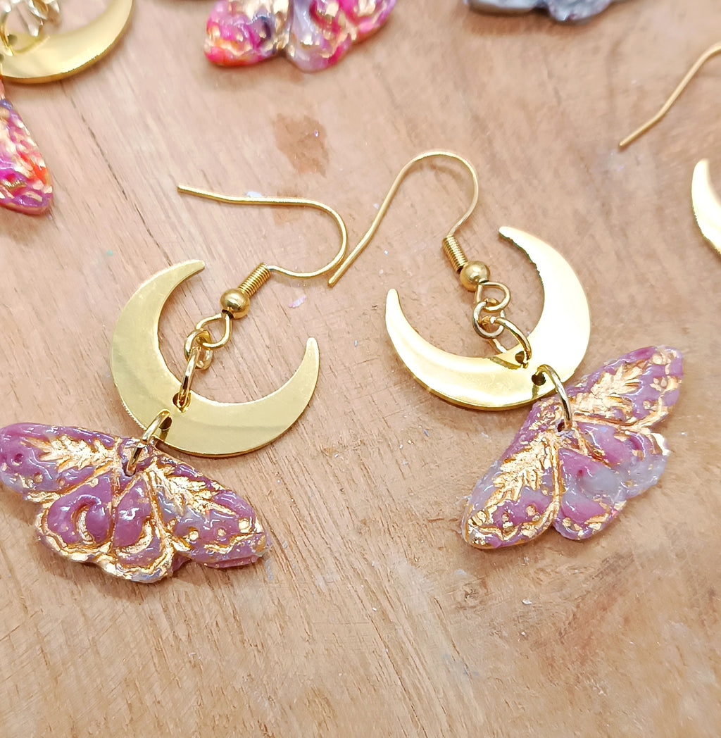 Boucles d'oreilles Máni Moth
