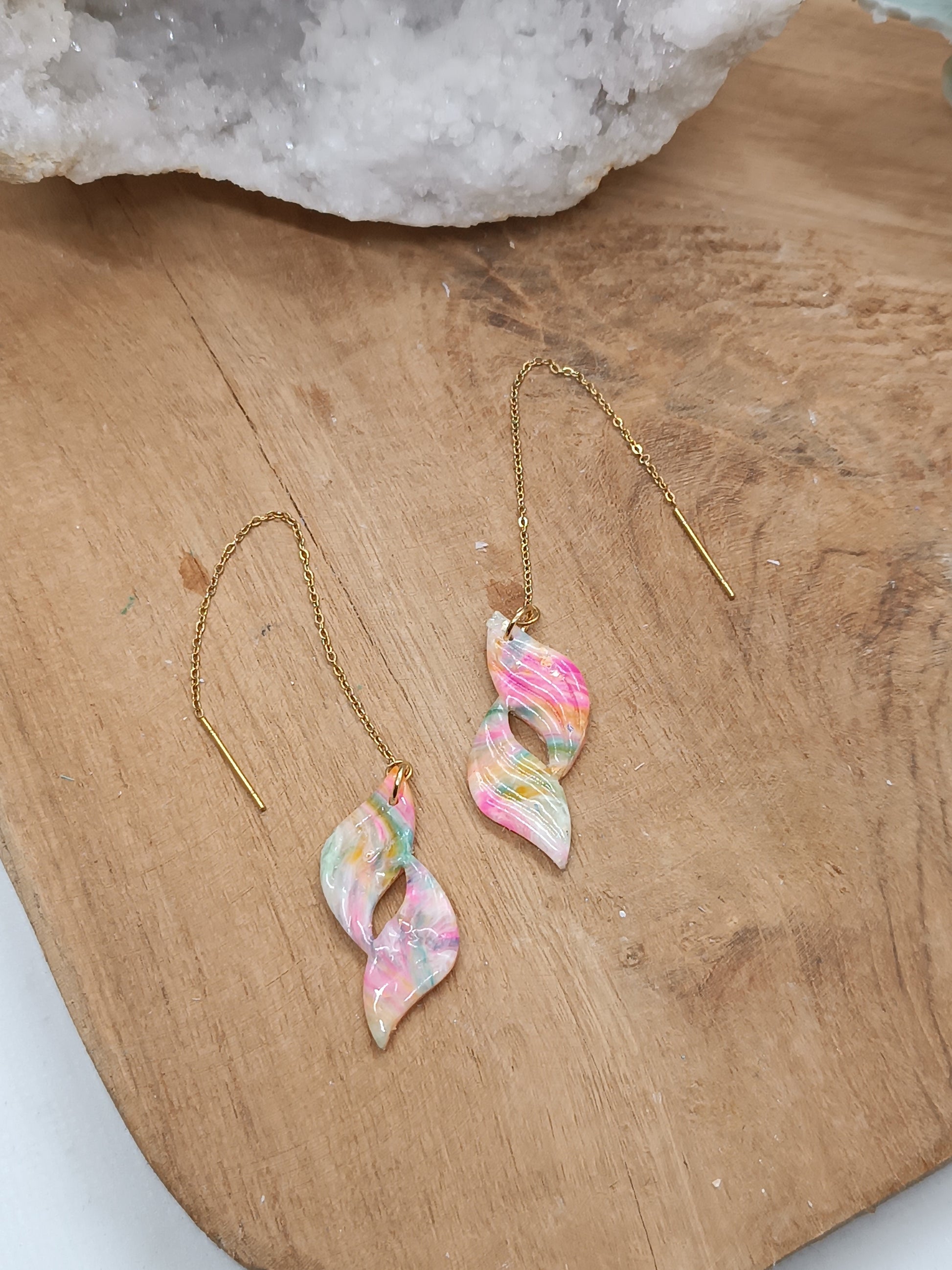 Boucles pendantes Flammes