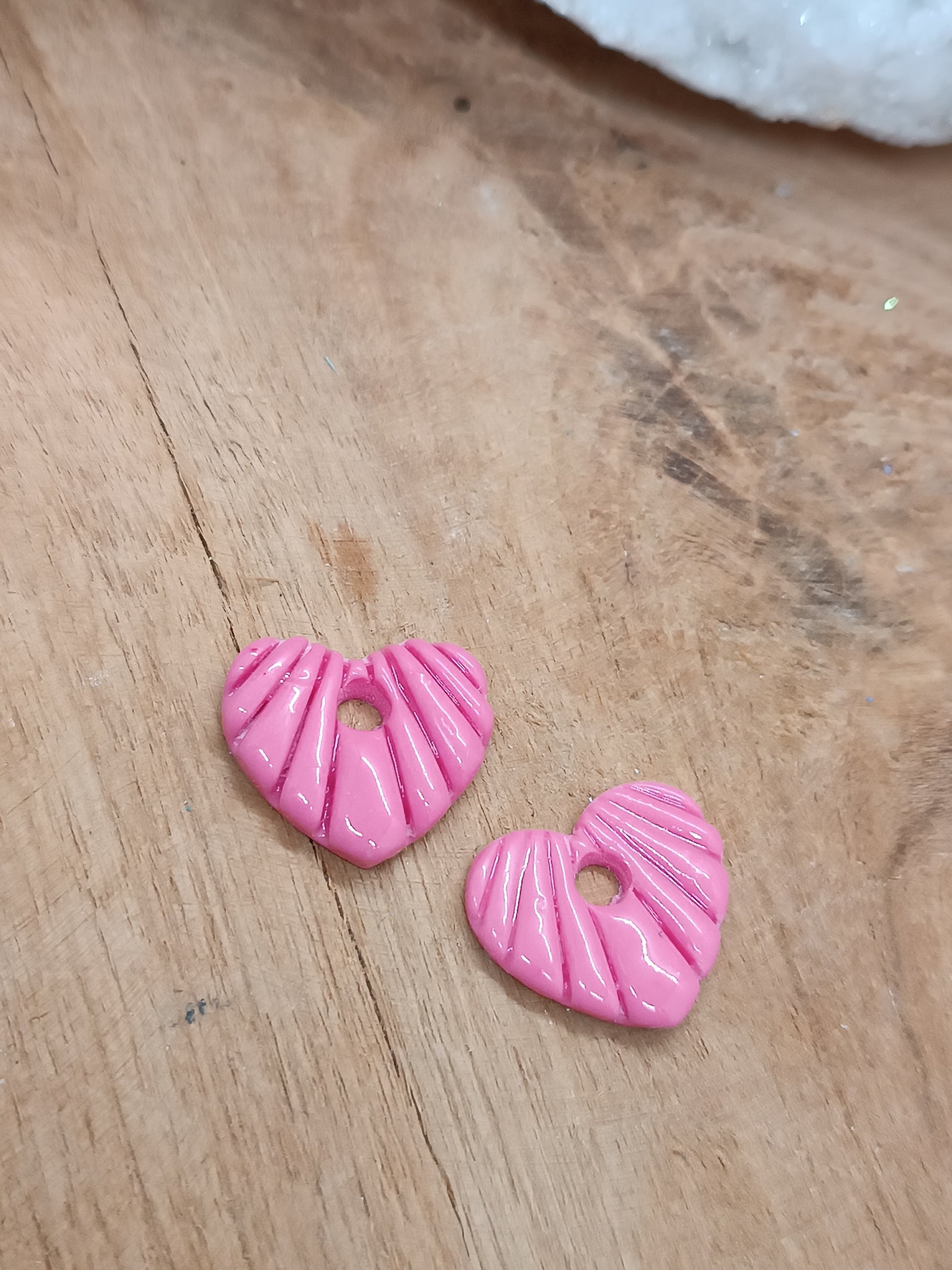 Mini créoles Cœur Rainurés