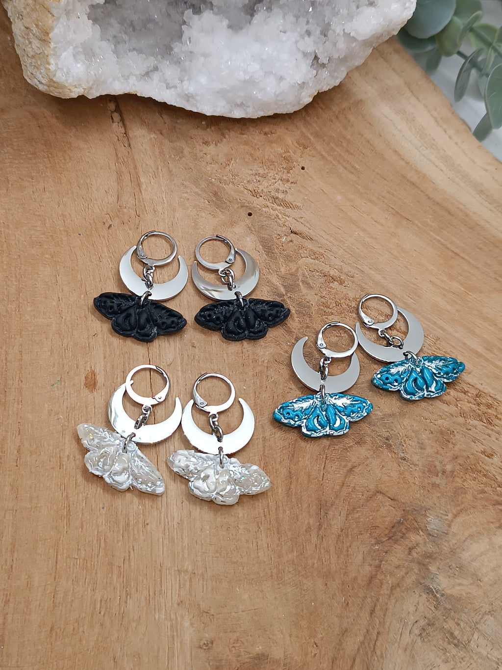 Boucles d'oreilles Máni Moth