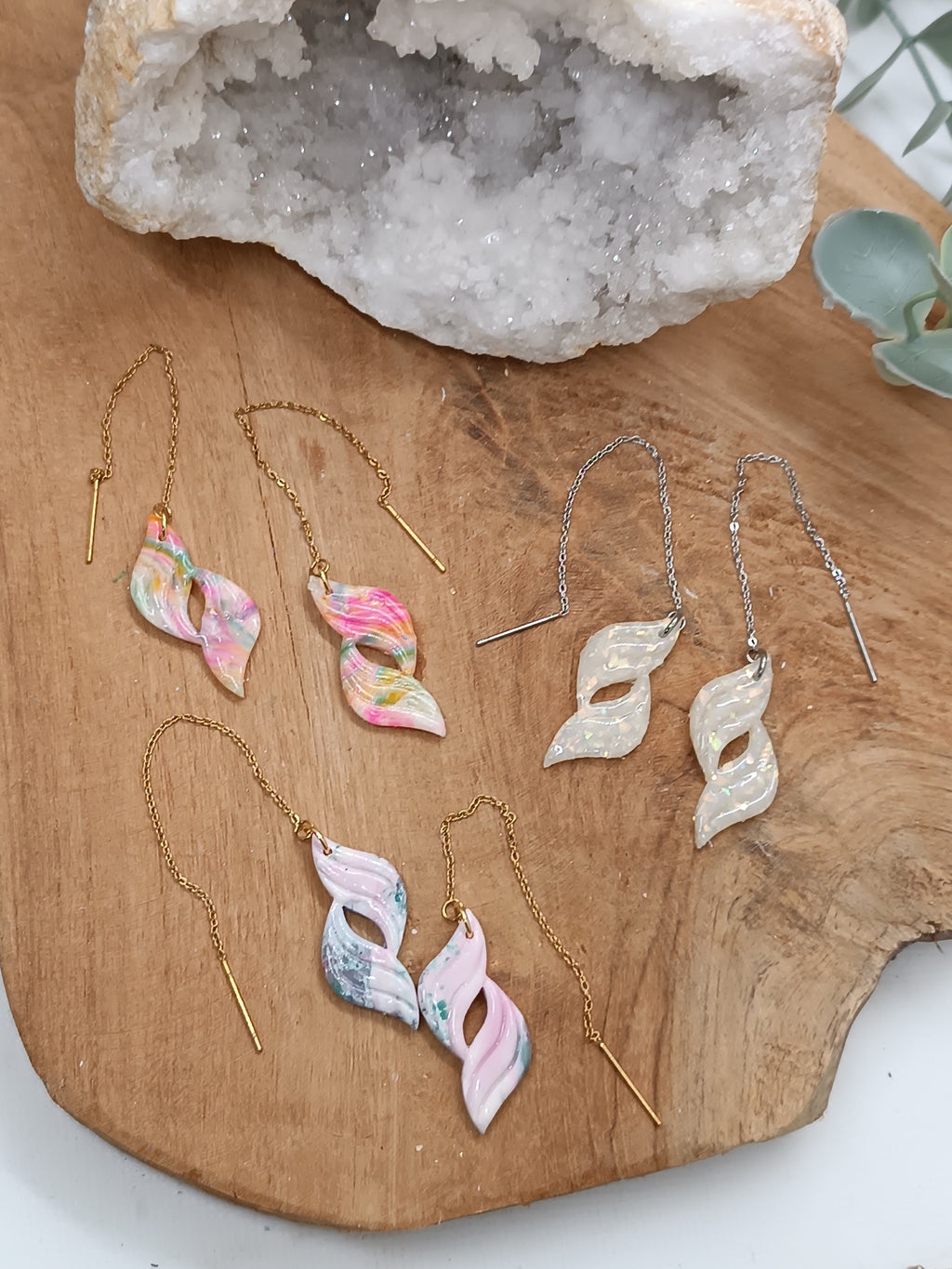 Boucles pendantes Flammes