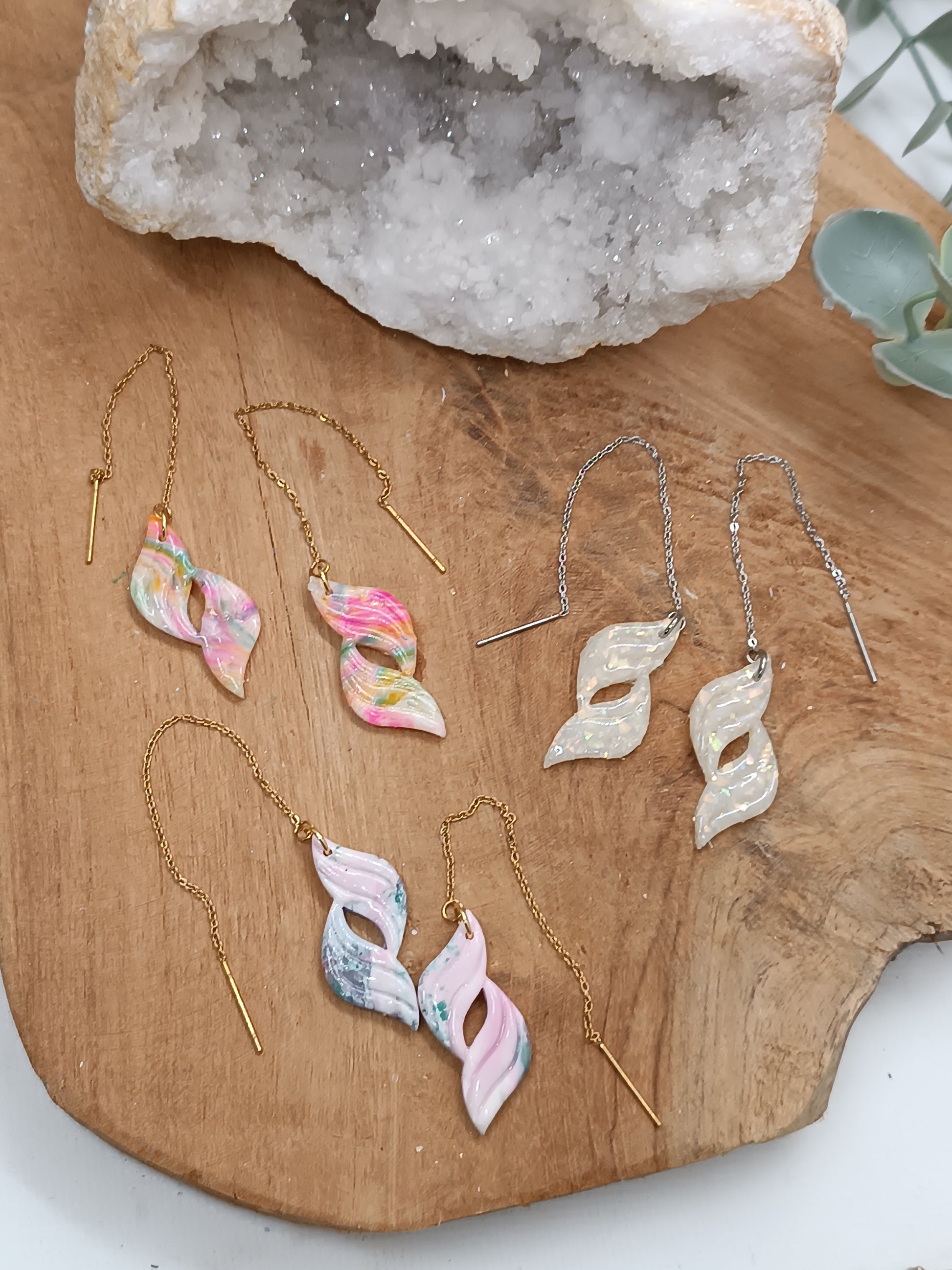 Boucles pendantes Flammes